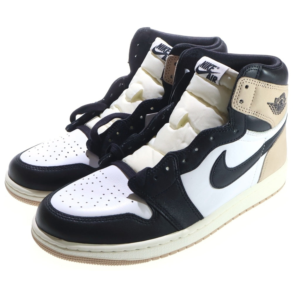 NIKE(ナイキ) WMNS AIR JORDAN 1 RETRO HIGH OG LATTE ウィメンズ エアジョーダン レトロ ラテ ハイカットスニーカー ホワイト/ベージュ US10.5/27.5cm FD2596-021 レディース