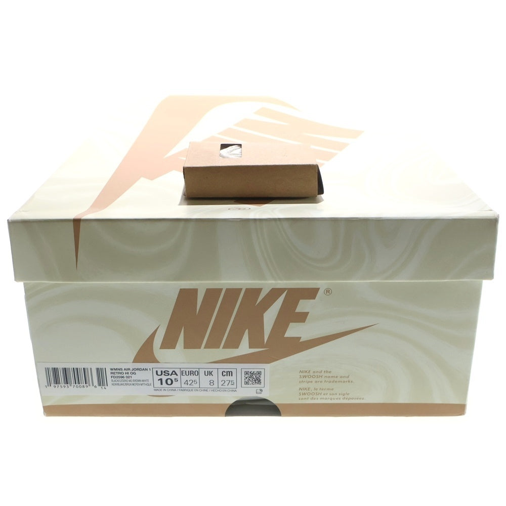 NIKE(ナイキ) WMNS AIR JORDAN 1 RETRO HIGH OG LATTE ウィメンズ エアジョーダン レトロ ラテ ハイカットスニーカー ホワイト/ベージュ US10.5/27.5cm FD2596-021 レディース