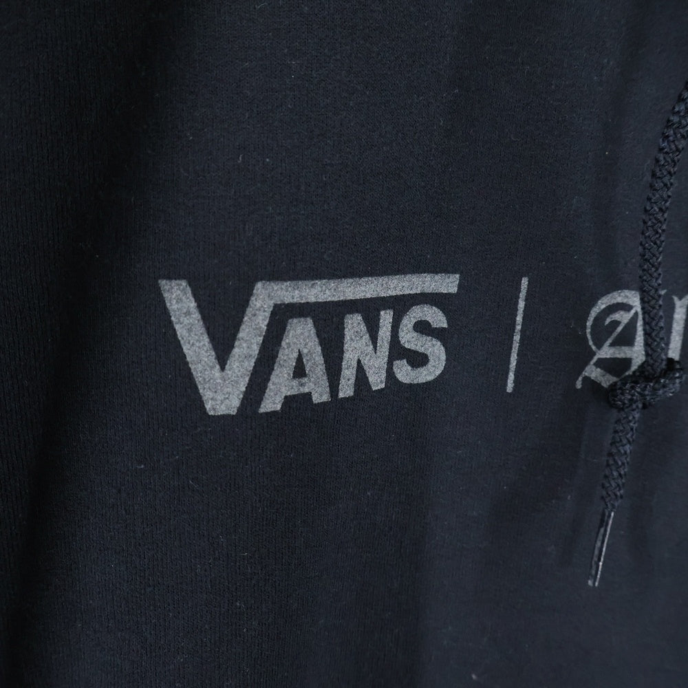 VANS(ヴァンズ) ×ALLMYHOMIES REFLECTIVE HOODIE オールマイホーミーズ リフレクティブロゴ プルオーバーパーカー スウェットフーディ ブラック 125K1035353