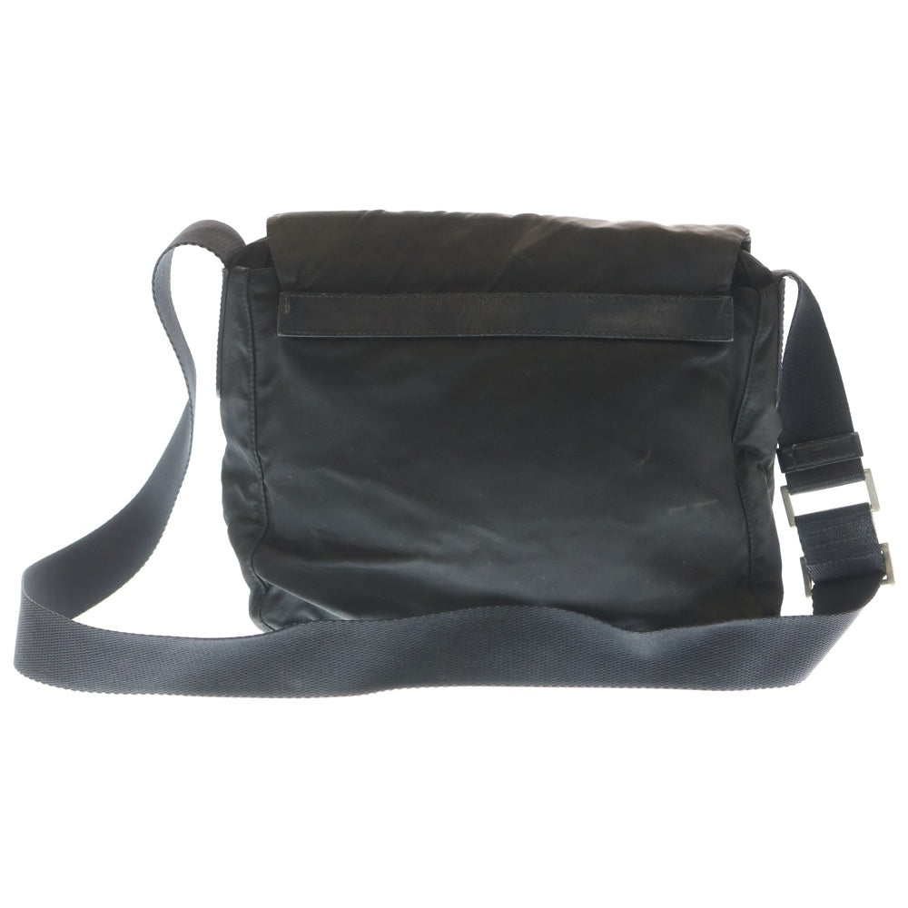 PRADA(プラダ) 三角ロゴプレート ナイロン ショルダーバッグ ブラック