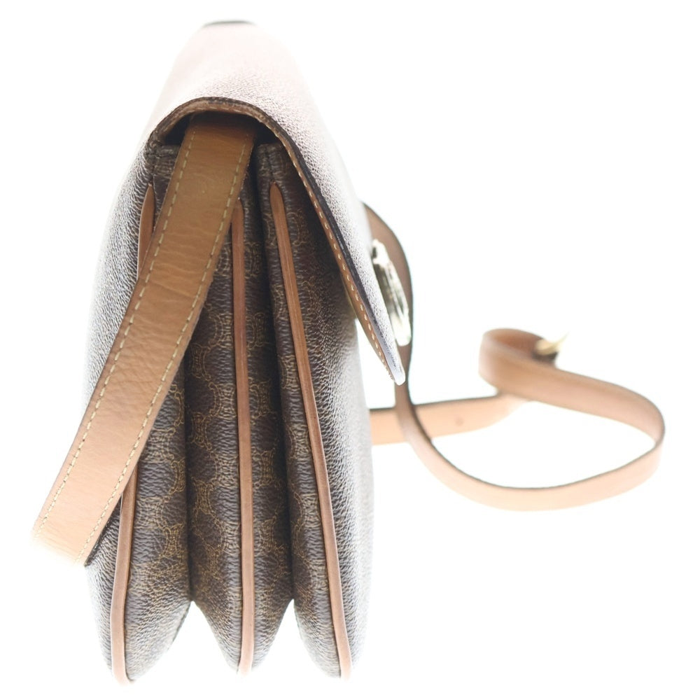 CELINE(セリーヌ) マカダム トリオンフ レザー ショルダーバッグ