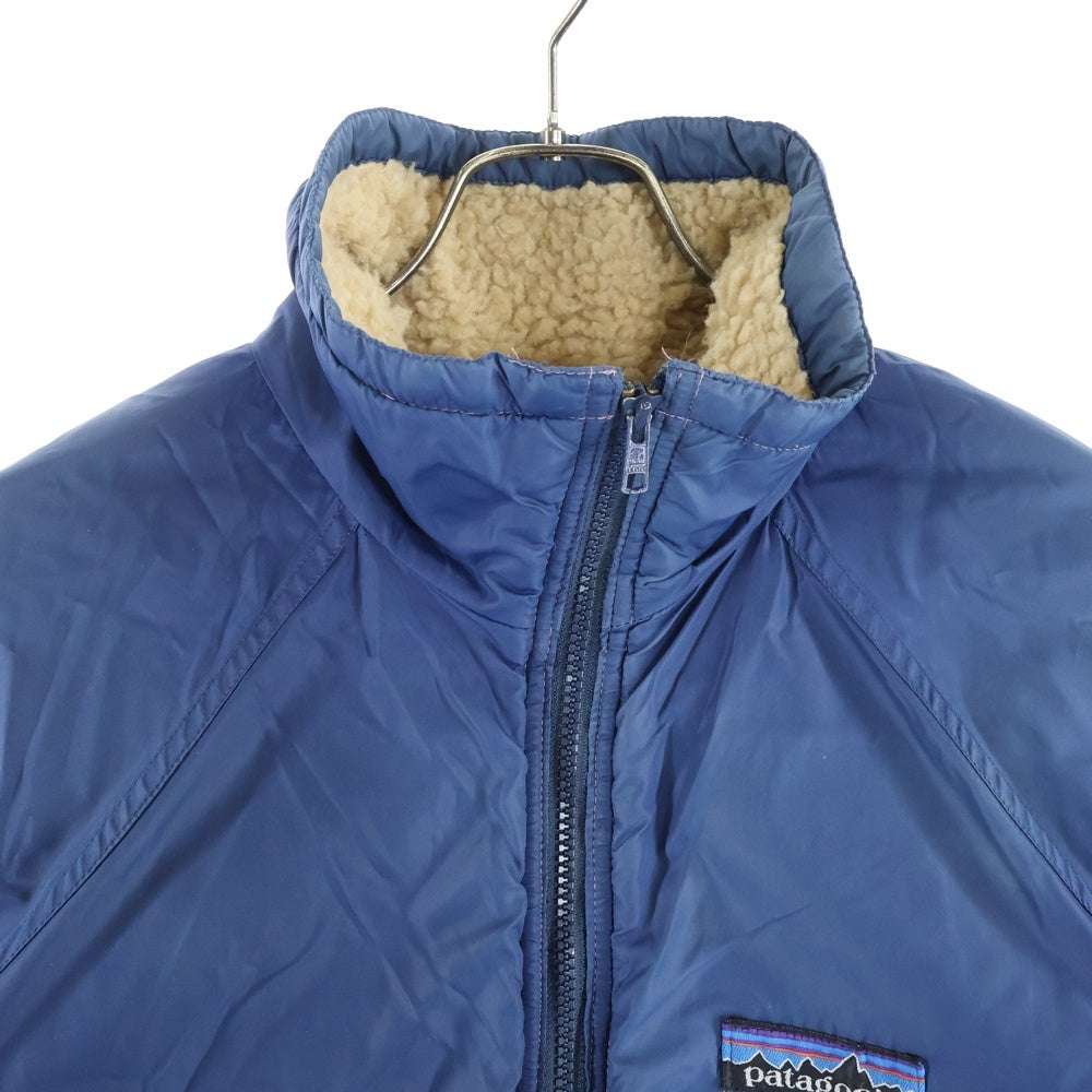 PATAGONIA(パタゴニア) 80S VINTAGE NYLON BOMBER JACKET デカタグ ライナーフリース ナイロン ボンバージャケット ブルー