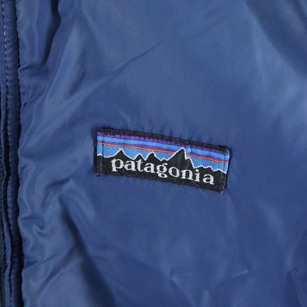 PATAGONIA(パタゴニア) 80S VINTAGE NYLON BOMBER JACKET デカタグ ライナーフリース ナイロン ボンバージャケット ブルー