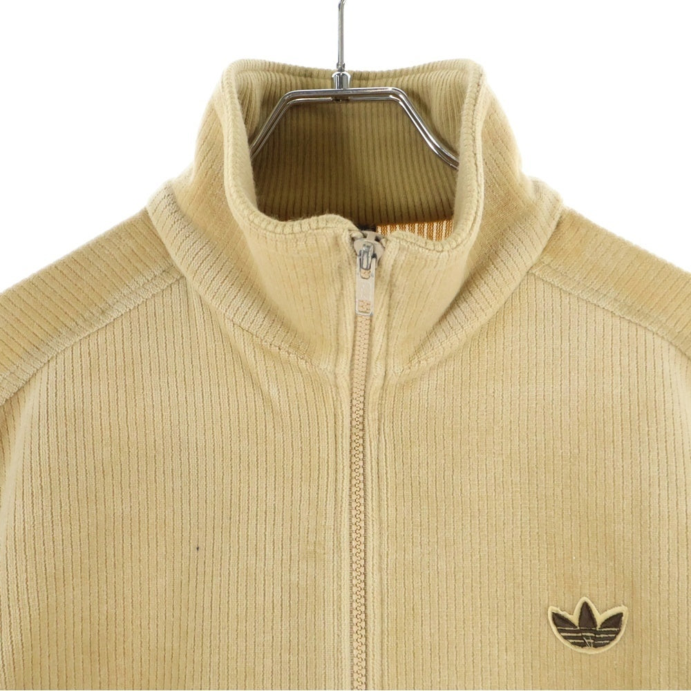 adidas(アディダス) 60-70S VINTAGE ヴィンテージ トレフォイルロゴ刺繍 コーデュロイ トラックジャケット ベージュ