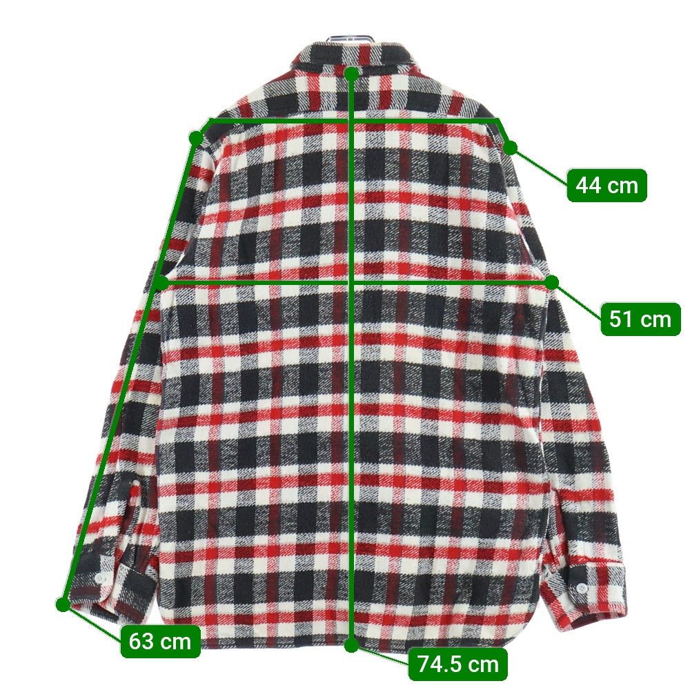VINTAGE(ヴィンテージ) 40S SUN VALLEY PLAID FLANNEL SHIRT サンバレー マチ付き フランネルチェック 長袖シャツ ホワイト/レッド/ブラック