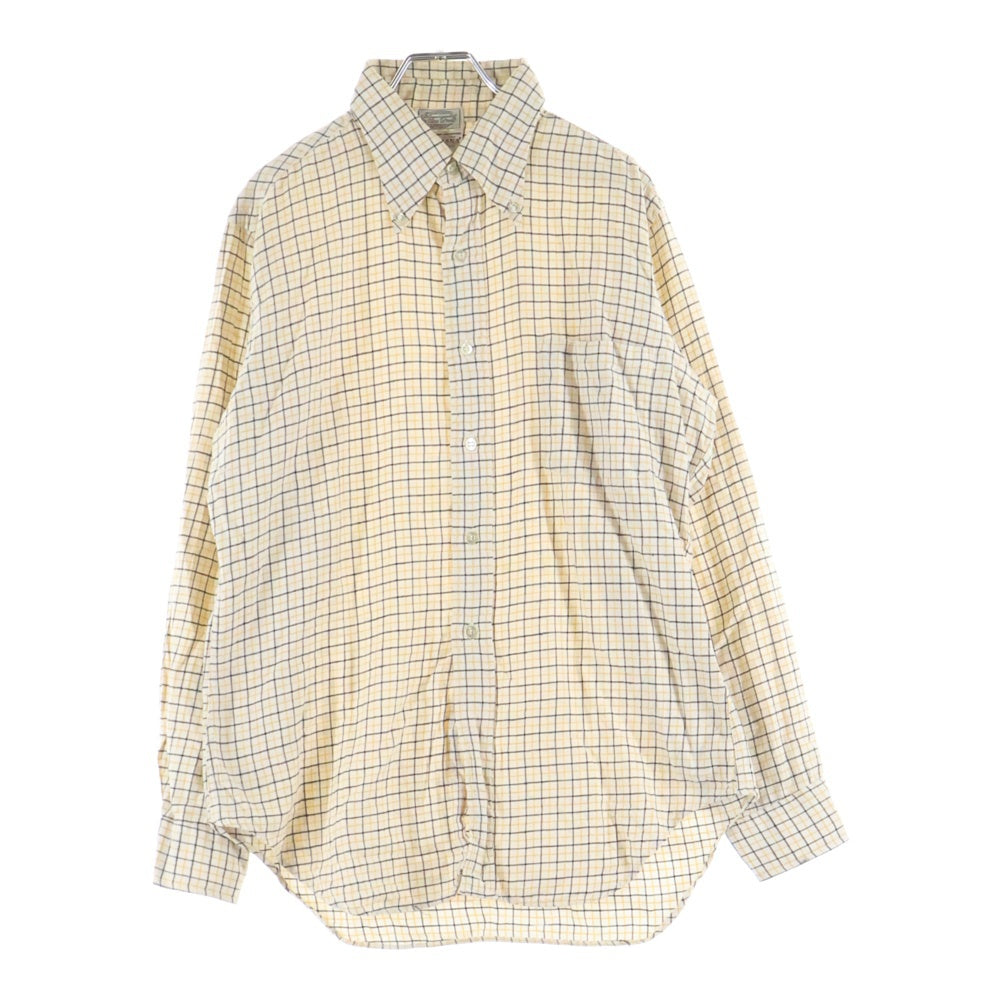 VINTAGE(ヴィンテージ) 60S VINTAGE Bloomingdale's ブルーミングテールズ ガンクラブチェック 長袖シャツ アイボリー/イエロー