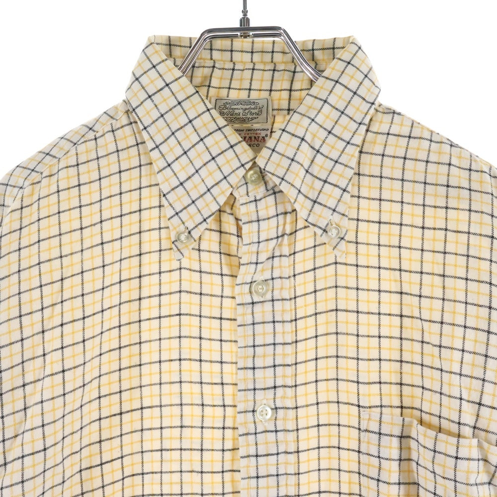 VINTAGE(ヴィンテージ) 60S VINTAGE Bloomingdale's ブルーミングテールズ ガンクラブチェック 長袖シャツ アイボリー/イエロー