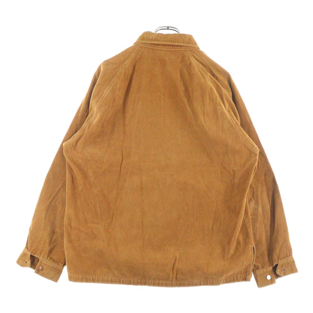 L.L.Bean(エルエルビーン) 50S VINTAGE ヴィンテージ チンストラップ モールスキン ハーフジップ プルオーバー 長袖シャツ ブラウン