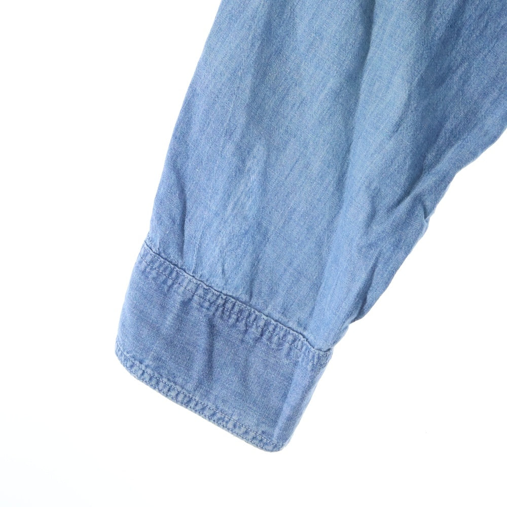 VINTAGE(ヴィンテージ) 50-60S VINTAGE シャンブレー マチ付き 長袖シャツ インディゴ
