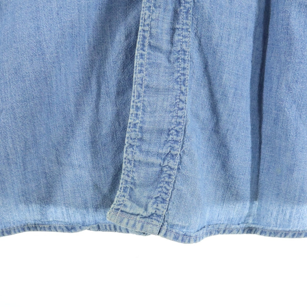 VINTAGE(ヴィンテージ) 50-60S VINTAGE シャンブレー マチ付き 長袖シャツ インディゴ