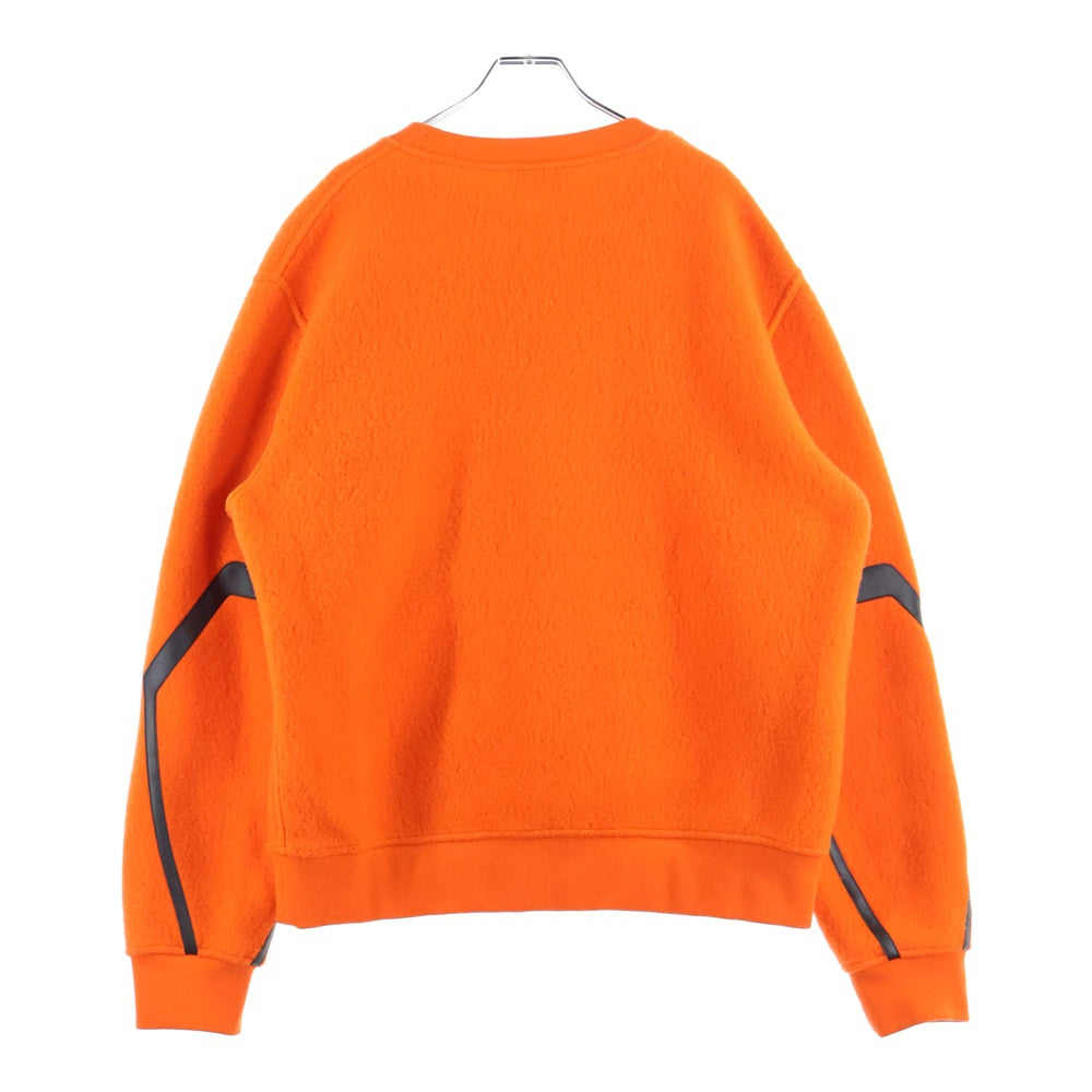 HERMES(エルメス) 22AW カシミヤ レザーパッチ スウェット トレーナー オレンジ