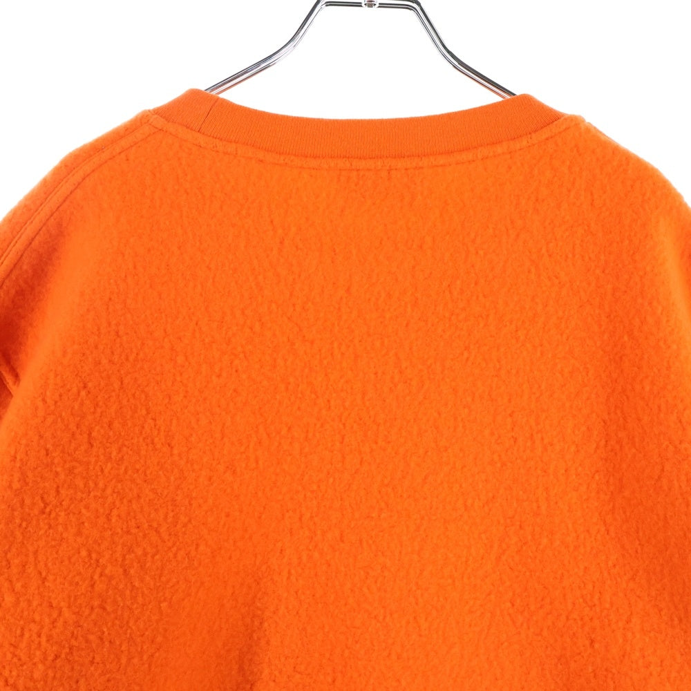 HERMES(エルメス) 22AW カシミヤ レザーパッチ スウェット トレーナー オレンジ