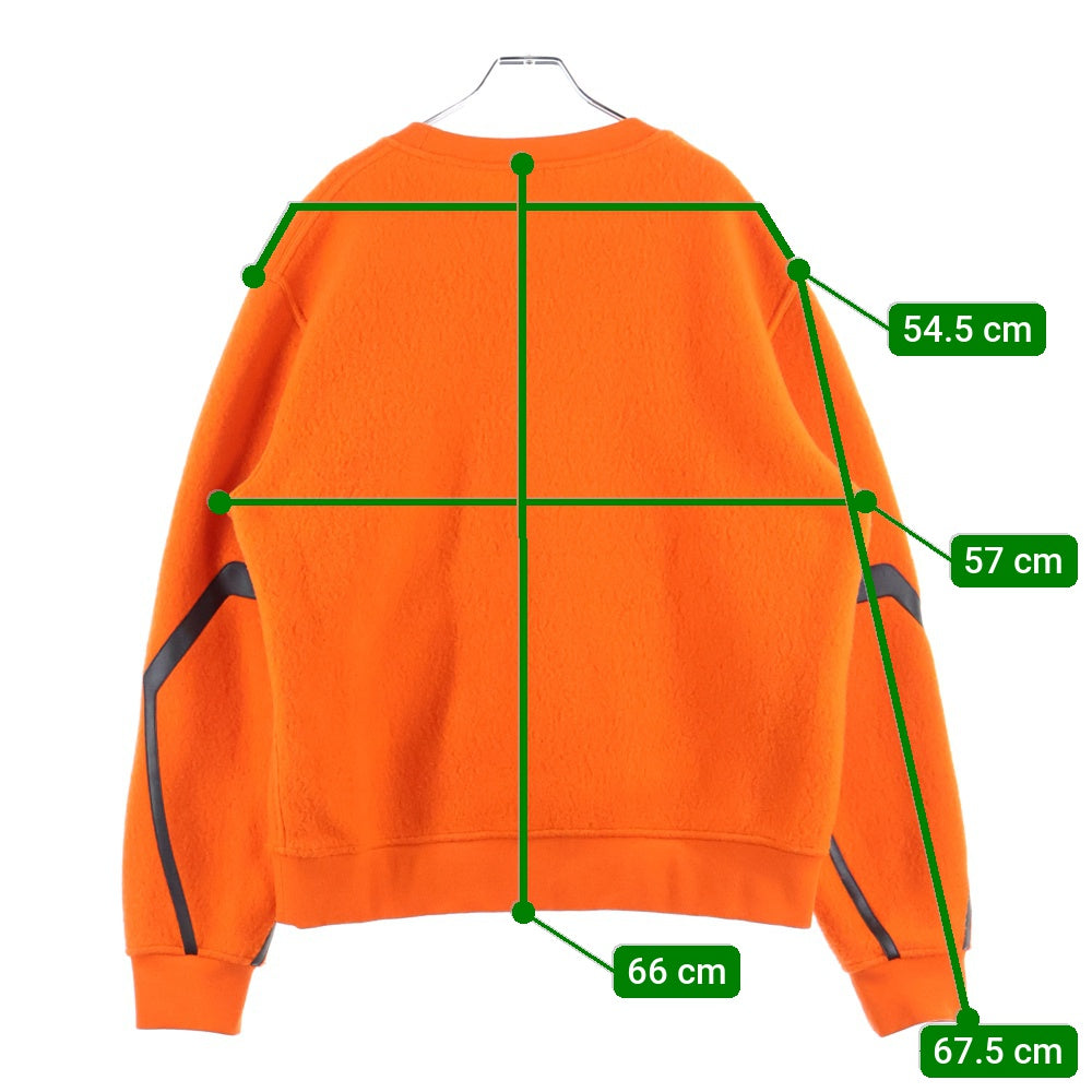 HERMES(エルメス) 22AW カシミヤ レザーパッチ スウェット トレーナー オレンジ