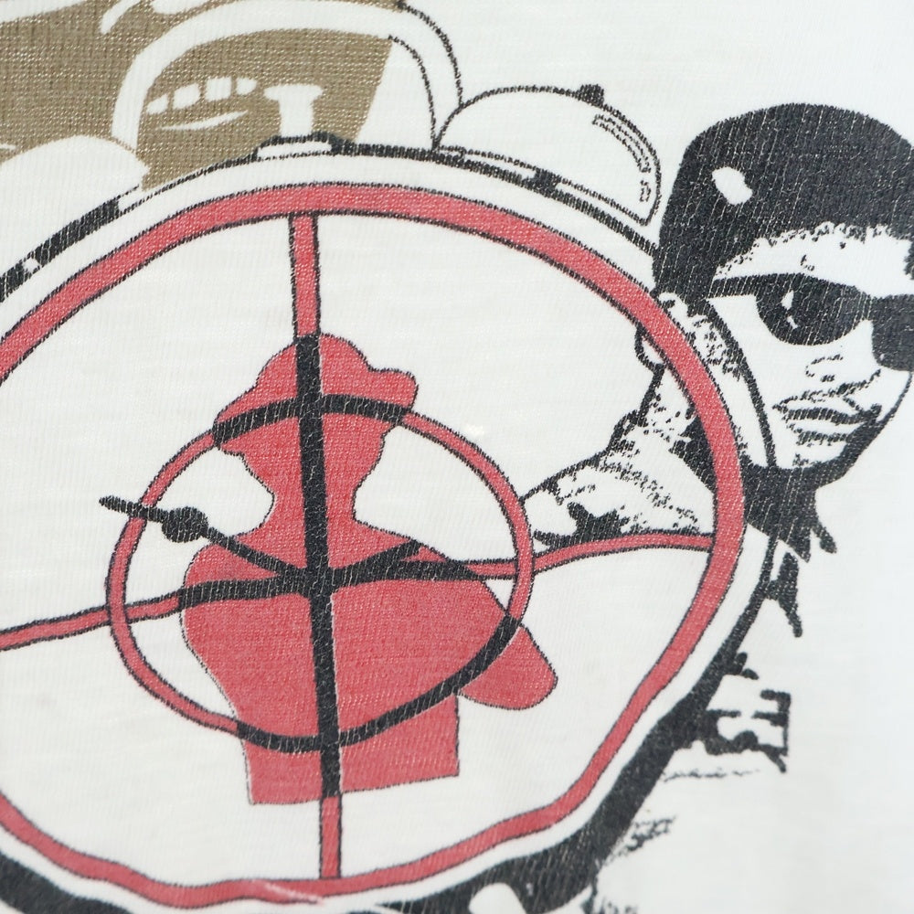 VINTAGE(ヴィンテージ) 90S VINTAGE PUBLIC ENEMY ヴィンテージ パブリックエネミー プリントクルーネック半袖Tシャツカットソー ホワイト