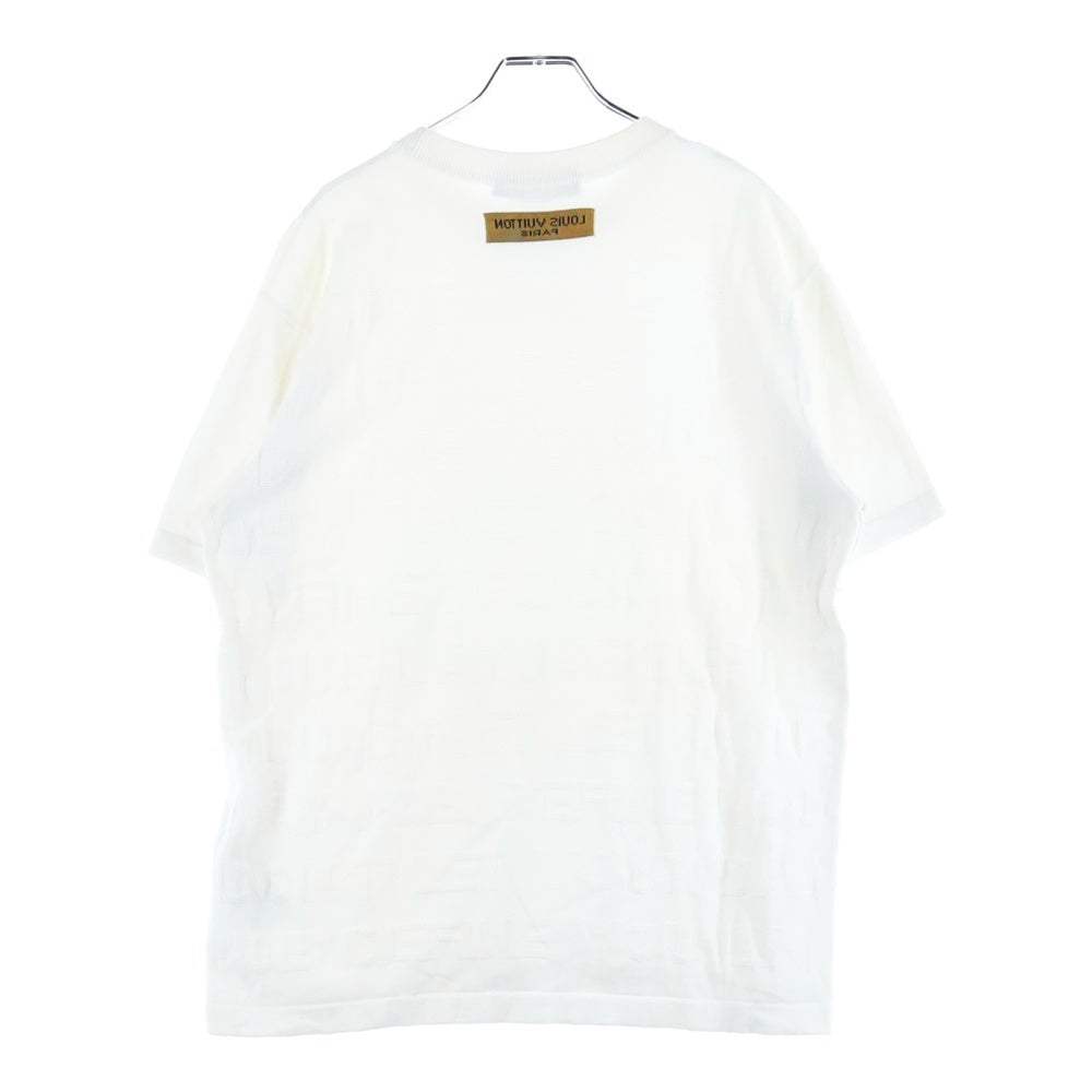 LOUIS VUITTON(ルイヴィトン) 21AW ロゴレターニットクルーネック半袖Tシャツ ホワイト RM212M ET8 HLN09W