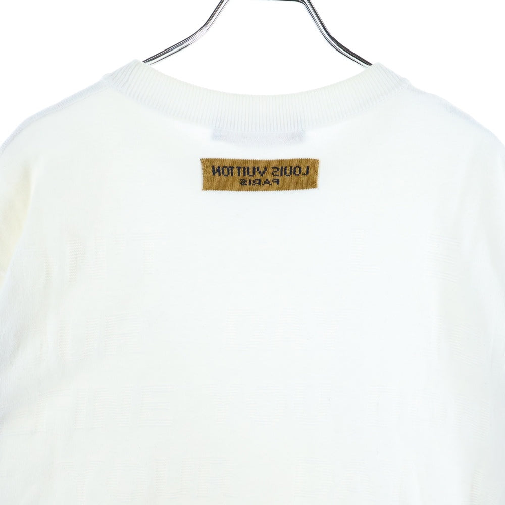 LOUIS VUITTON(ルイヴィトン) 21AW ロゴレターニットクルーネック半袖Tシャツ ホワイト RM212M ET8 HLN09W