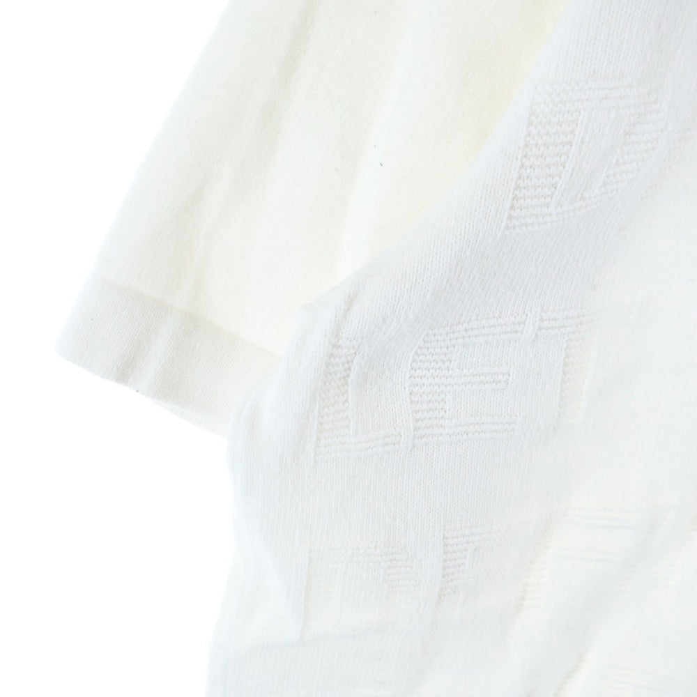 LOUIS VUITTON(ルイヴィトン) 21AW ロゴレターニットクルーネック半袖Tシャツ ホワイト RM212M ET8 HLN09W