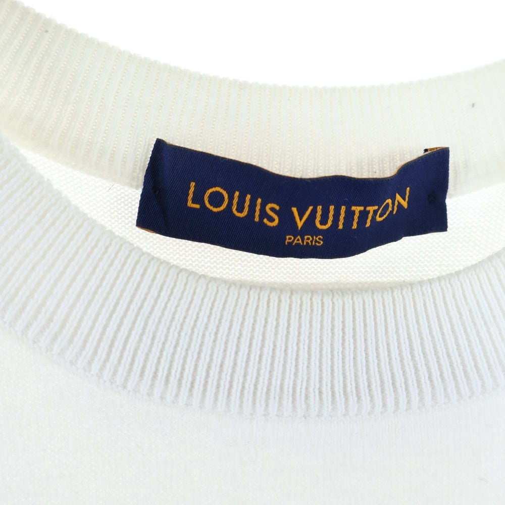 LOUIS VUITTON(ルイヴィトン) 21AW ロゴレターニットクルーネック半袖Tシャツ ホワイト RM212M ET8 HLN09W
