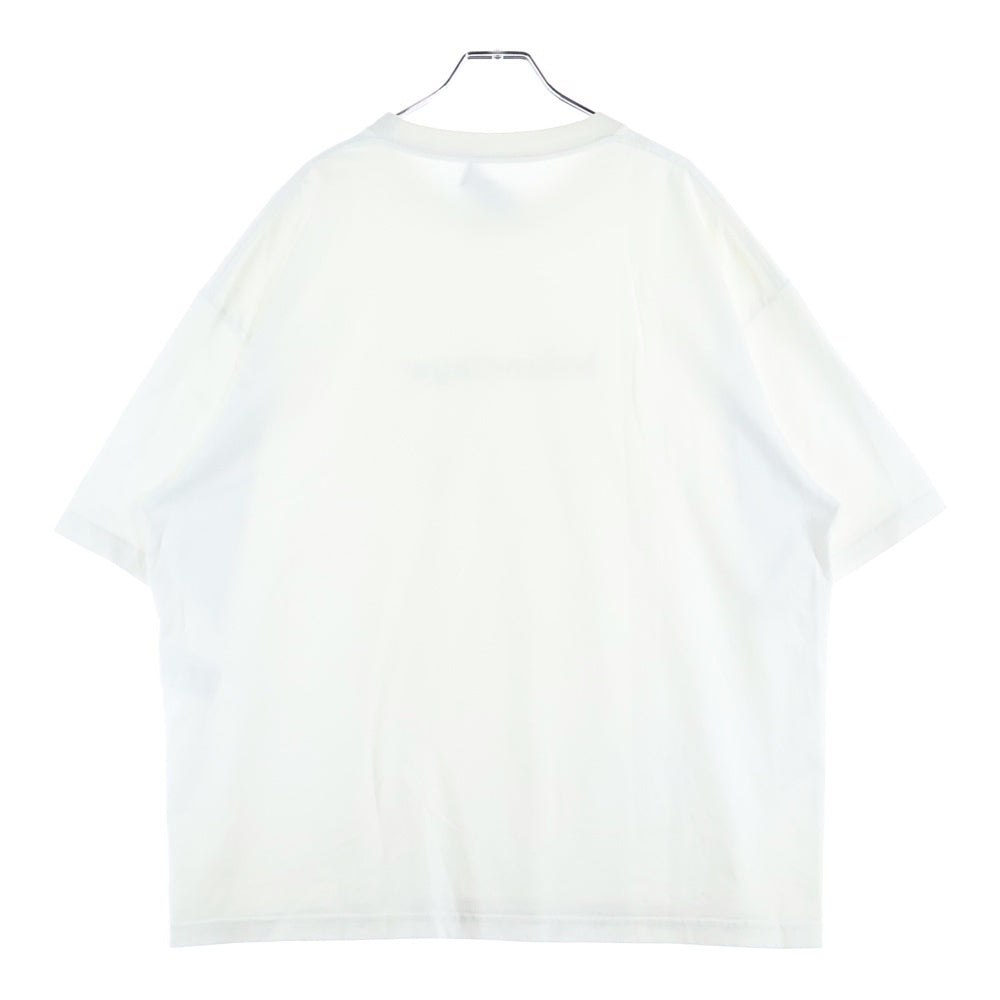 BALENCIAGA(バレンシアガ) 20AW LOGO MIDIUM FIT TEE ロゴプリント クルーネック半袖Tシャツ カットソー ホワイト 612966 TIV54