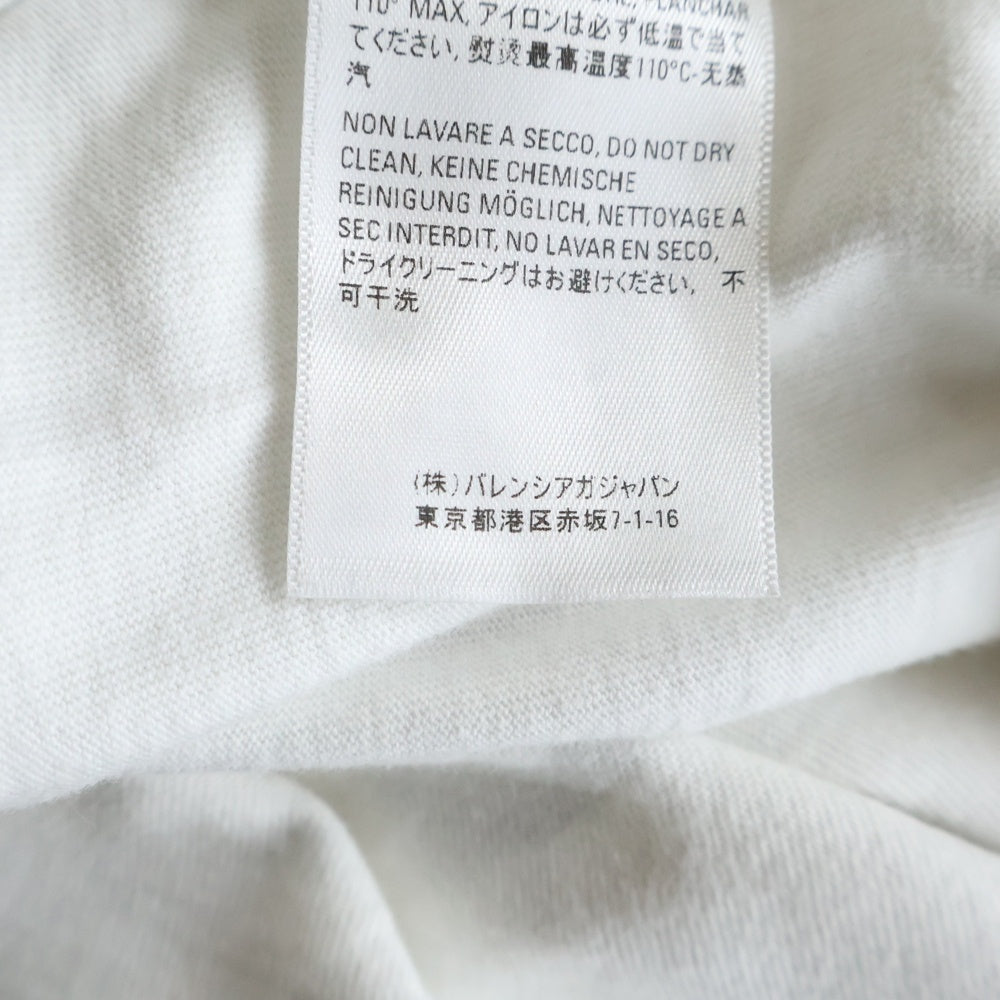BALENCIAGA(バレンシアガ) 20AW LOGO MIDIUM FIT TEE ロゴプリント クルーネック半袖Tシャツ カットソー ホワイト 612966 TIV54