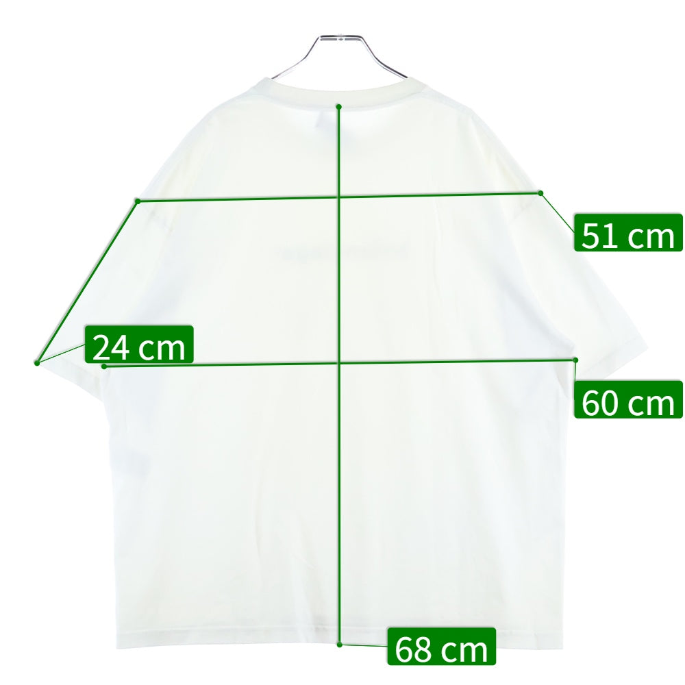 BALENCIAGA(バレンシアガ) 20AW LOGO MIDIUM FIT TEE ロゴプリント クルーネック半袖Tシャツ カットソー ホワイト 612966 TIV54