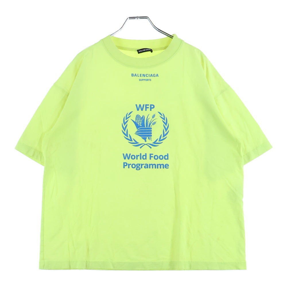 BALENCIAGA(バレンシアガ) 19SS WFP TEE WFPロゴプリント クルーネック半袖Tシャツ カットソー イエロー 541874 TCV36