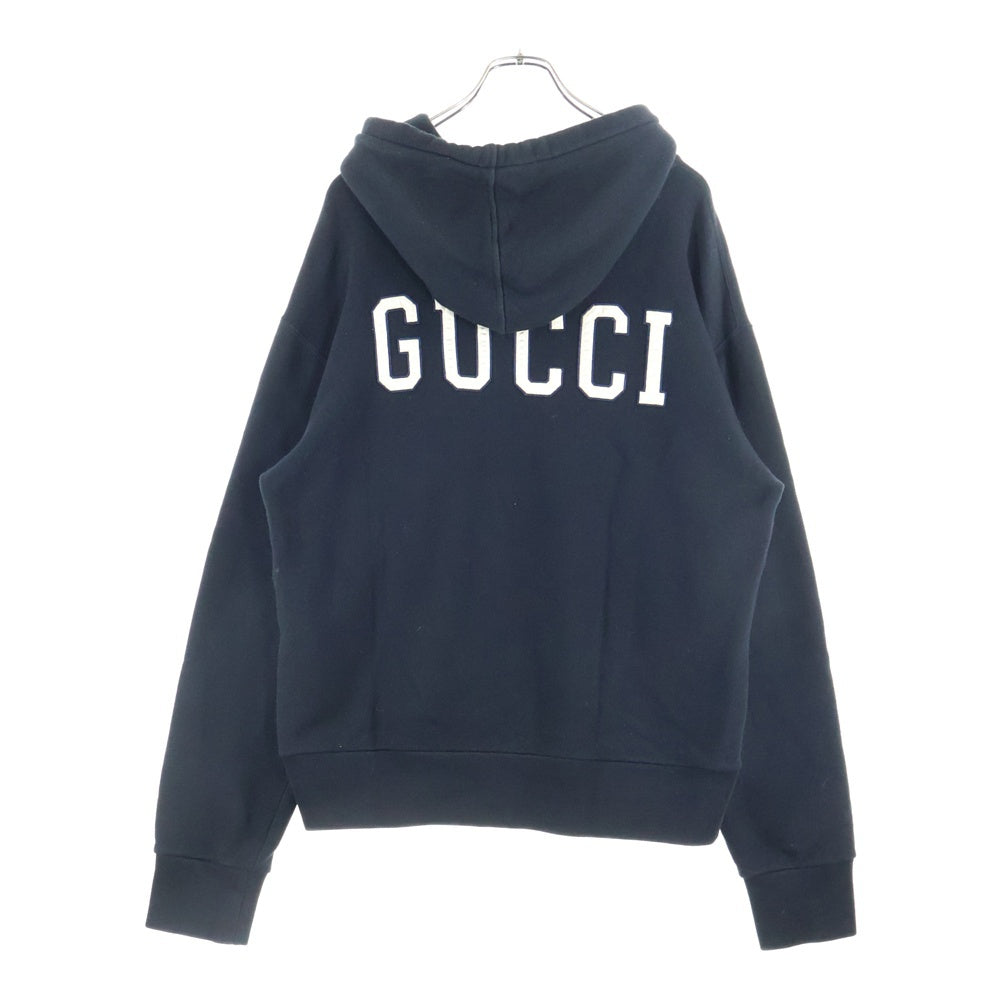 GUCCI(グッチ) 18AW ×MLB PIRTES HOODIE パイレーツパッチ プルオーバーパーカー スウェットフーディ ブラック 475374-X9Y97