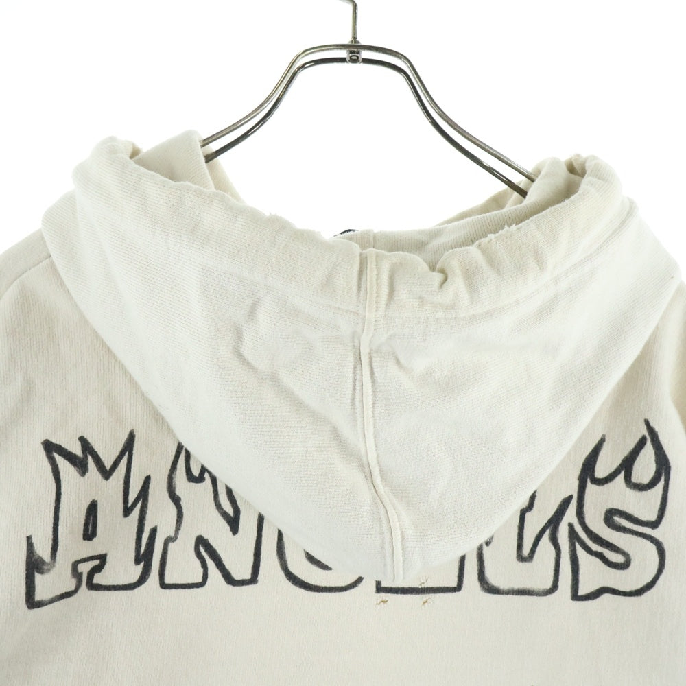 Palm Angels(パームエンジェルス) ヤシスカル総柄 プルオーバーパーカー スウェットフーディ アイボリー PMBB117S23FLE007