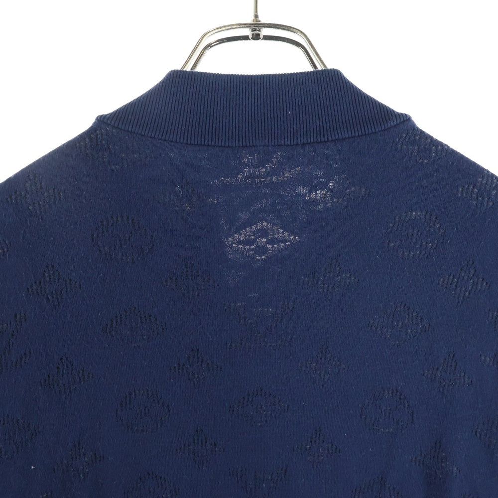 LOUIS VUITTON ルイヴィトン 20AW モノグラム ドロップニードル ジップアップ ニットジャケット ネイビー RM202Q TBU HIN50W LOUIS VUITTON(ルイヴィトン) 20AW モノグラム ドロップニードル