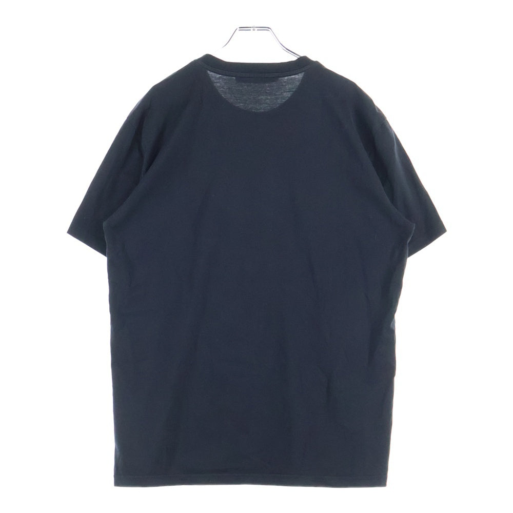 GIVENCHY(ジバンシィ) フロントロゴプリント クルーネック半袖Tシャツ カットソー ブラック BM70BZ3002