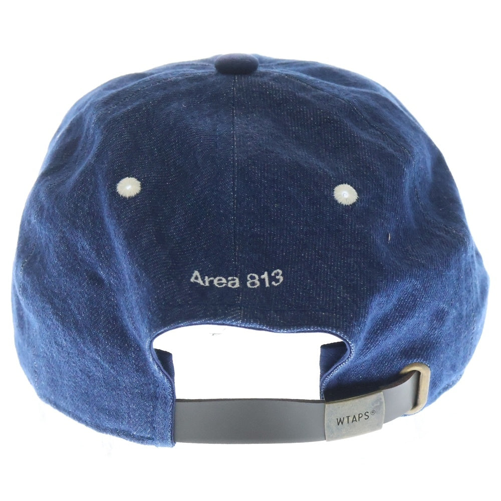WTAPS(ダブルタップス) 25SS T-6M 05 COTTON DENIM CAP ロゴ刺繍 デニム キャップ 帽子 インディゴ 251HCDT-HT05