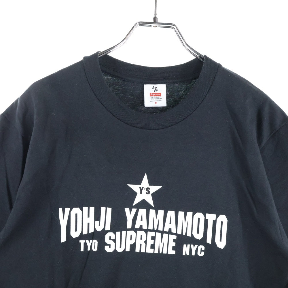SUPREME(シュプリーム) 25AW ×Y's Yohji Yamamoto Star Tee ワイズ ヨウジヤマモト スター フロントプリント クルーネック 半袖Tシャツ カットソー ブラック