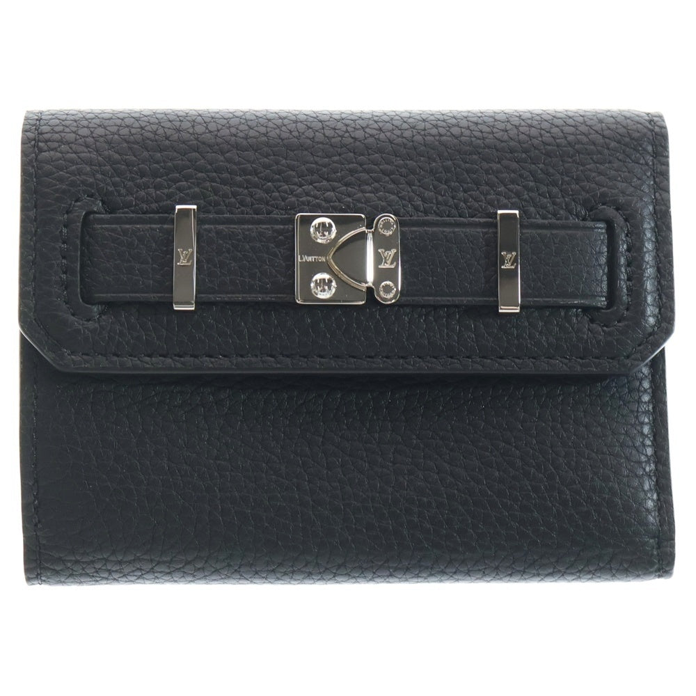 LOUIS VUITTON(ルイヴィトン) ジョルジュ ミレジム カーフレザー コンパクトウォレット 三つ折り財布 ブラック RFID M25965