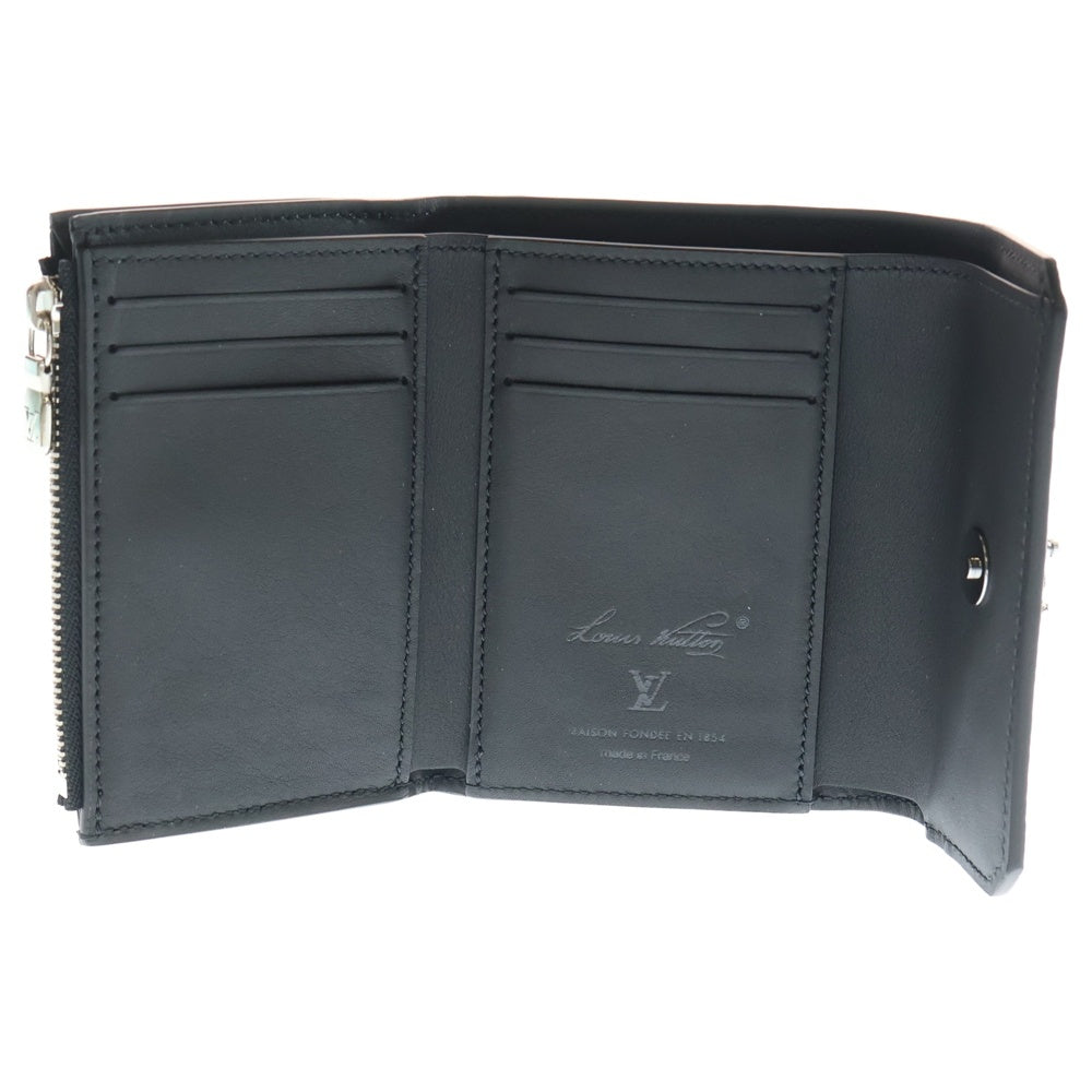 LOUIS VUITTON(ルイヴィトン) ジョルジュ ミレジム カーフレザー コンパクトウォレット 三つ折り財布 ブラック RFID M25965