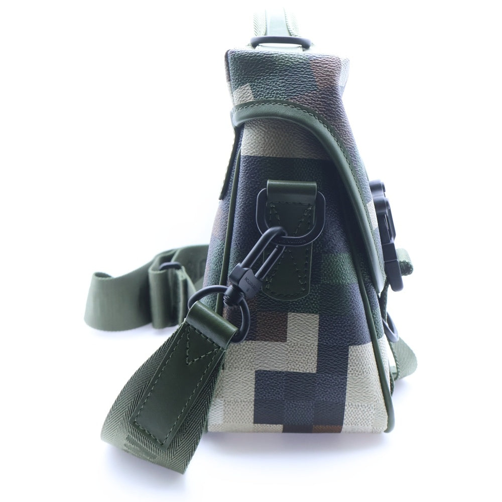 LOUIS VUITTON(ルイヴィトン) トレイル ダモフラージュ PVCコーティングキャンバス レザー 2WAY ハンドバッグ メッセンジャーバッグ ショルダーバッグ カーキ RFID M24449