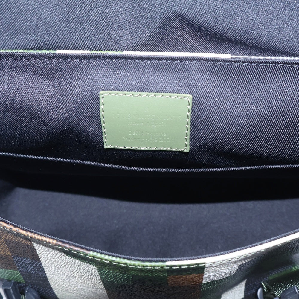 LOUIS VUITTON(ルイヴィトン) トレイル ダモフラージュ PVCコーティングキャンバス レザー 2WAY ハンドバッグ メッセンジャーバッグ ショルダーバッグ カーキ RFID M24449