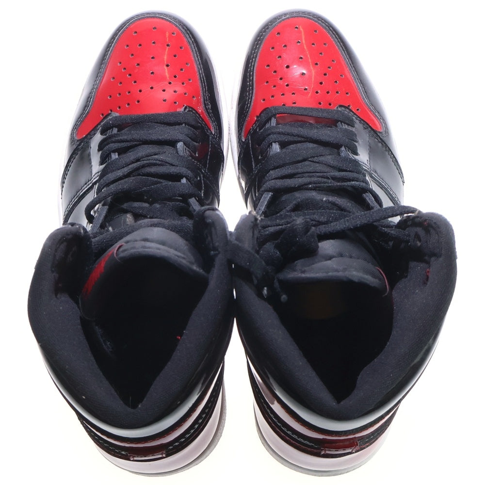 NIKE(ナイキ) AIR JORDAN 1 RETRO HIGH OG BRED PATENT エアジョーダン1 レトロ ブレッド パテント ハイカットスニーカー レッド/ブラック US9.5/27.5cm 555088-063