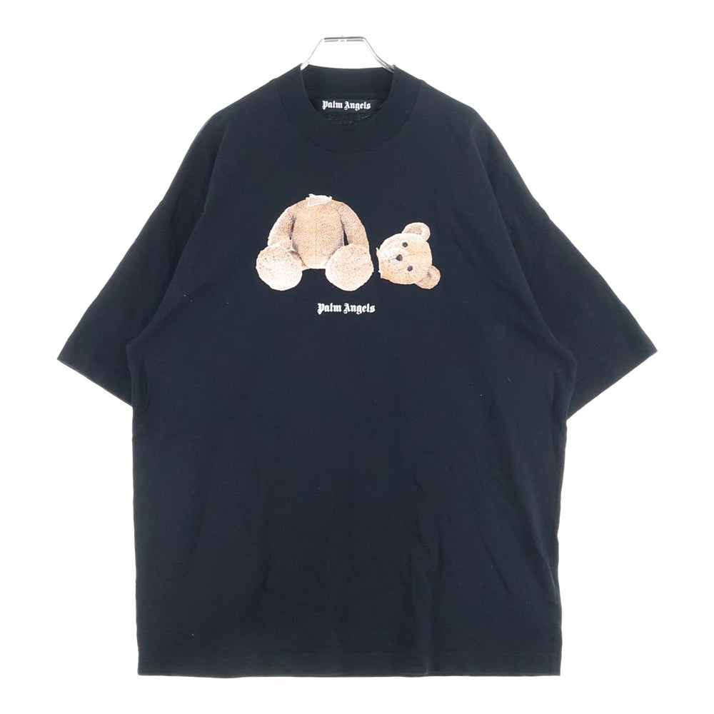 Palm Angels(パームエンジェルス) 20SS テディベアプリントクルーネック半袖Tシャツカットソー ブラック PWAA017S20JER001