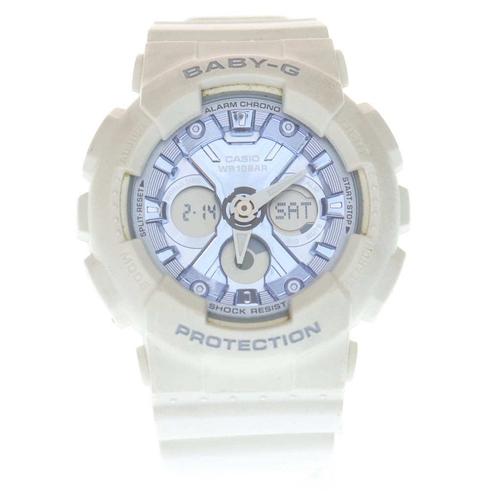 CASIO G-SHOCK(カシオ ジーショック) BABY G ブルー文字盤 クォーツ 腕時計 ホワイト/ブルー BA-130