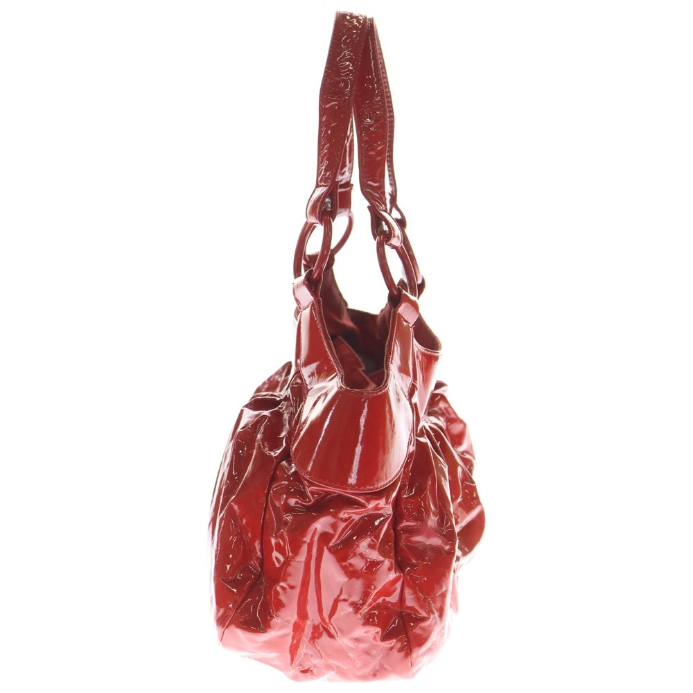 agnes b.(アニエスベー) パテント ハンドバッグ レディース レッド