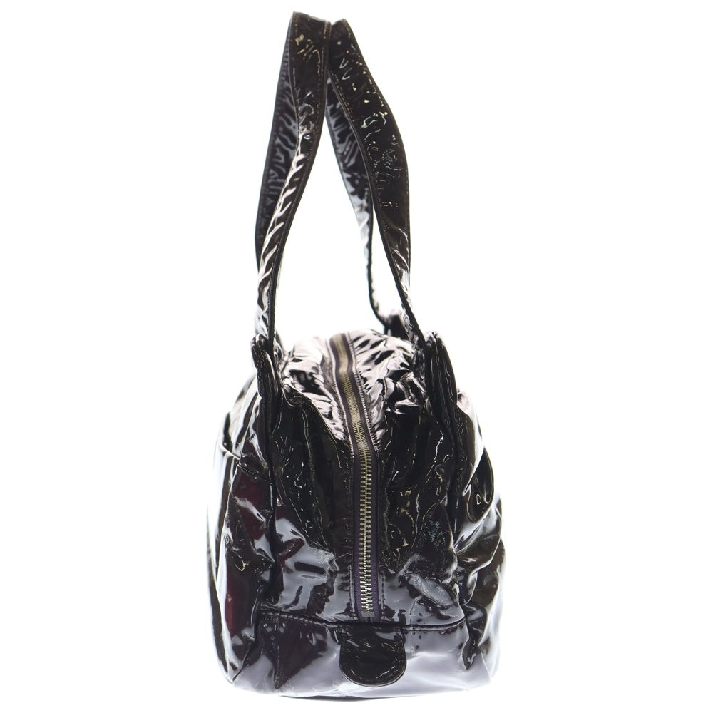 agnes b.(アニエスベー) パテント リボンデザイン ハンドバッグ レディース パープル