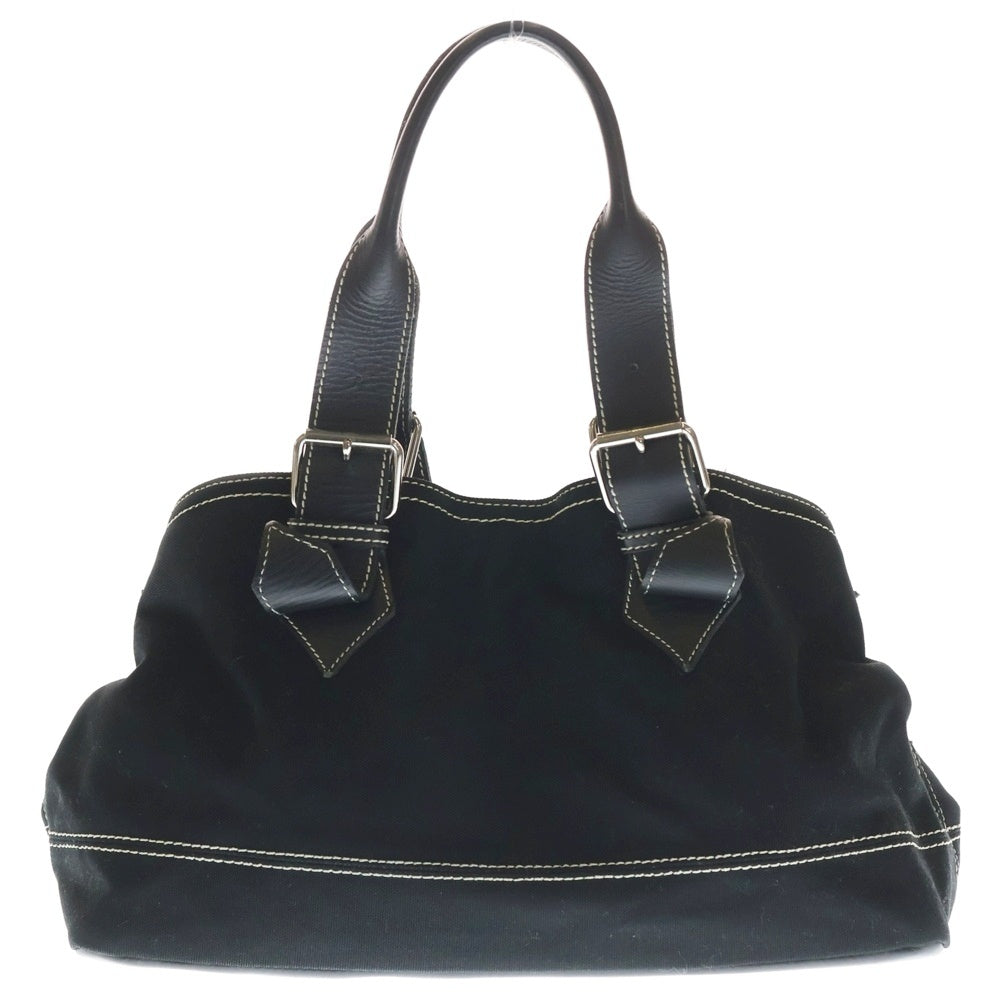 Vivienne Westwood(ヴィヴィアンウエストウッド) キャンバス オーブ 2ウェイ ハンドバッグ トートバッグ レディース ブラック