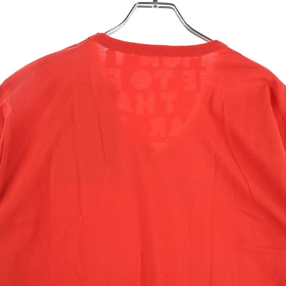 Maison Martin Margiela(メゾンマルタンマルジェラ) 18AW AIDS CHARITY エイズ チャリティ Vネック 半袖Tシャツ カットソー レッド S30GJ0007 S20299