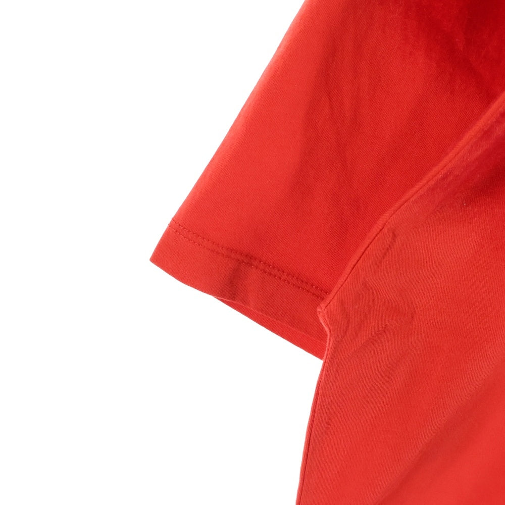Maison Martin Margiela(メゾンマルタンマルジェラ) 18AW AIDS CHARITY エイズ チャリティ Vネック 半袖Tシャツ カットソー レッド S30GJ0007 S20299