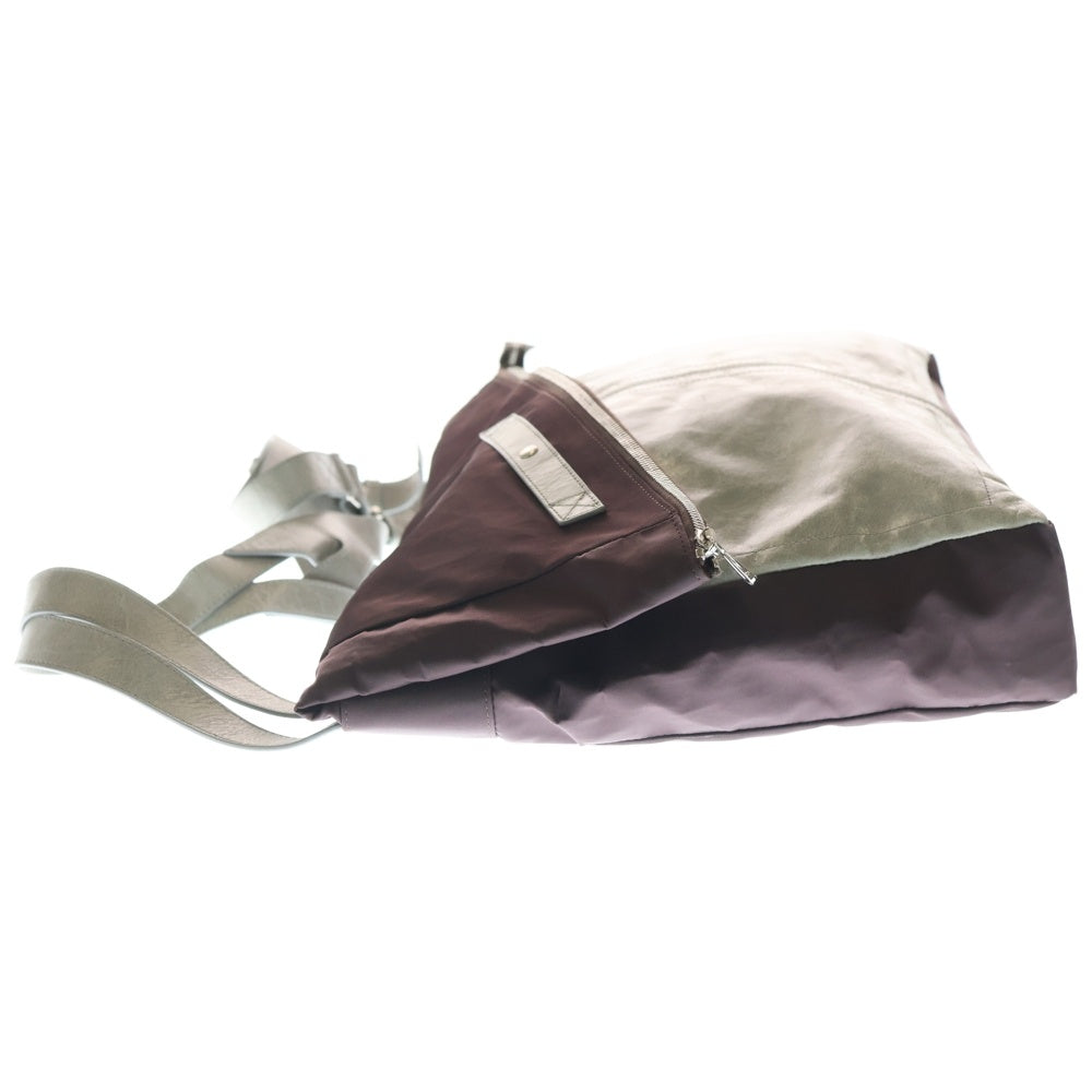 KIKO KOSTADINOV(キココスタディノフ) Jarocka ナイロン レザー メッセンジャーバッグ ショルダーバッグ ブラウン/グレー