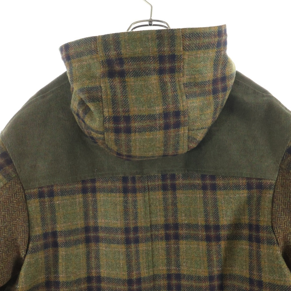JUNYA WATANABE COMME des GARCONS(ジュンヤワタナベ コムデギャルソン) 19AW チェック ウールツイード ロングコート ブラウン WD-C008 AD2019