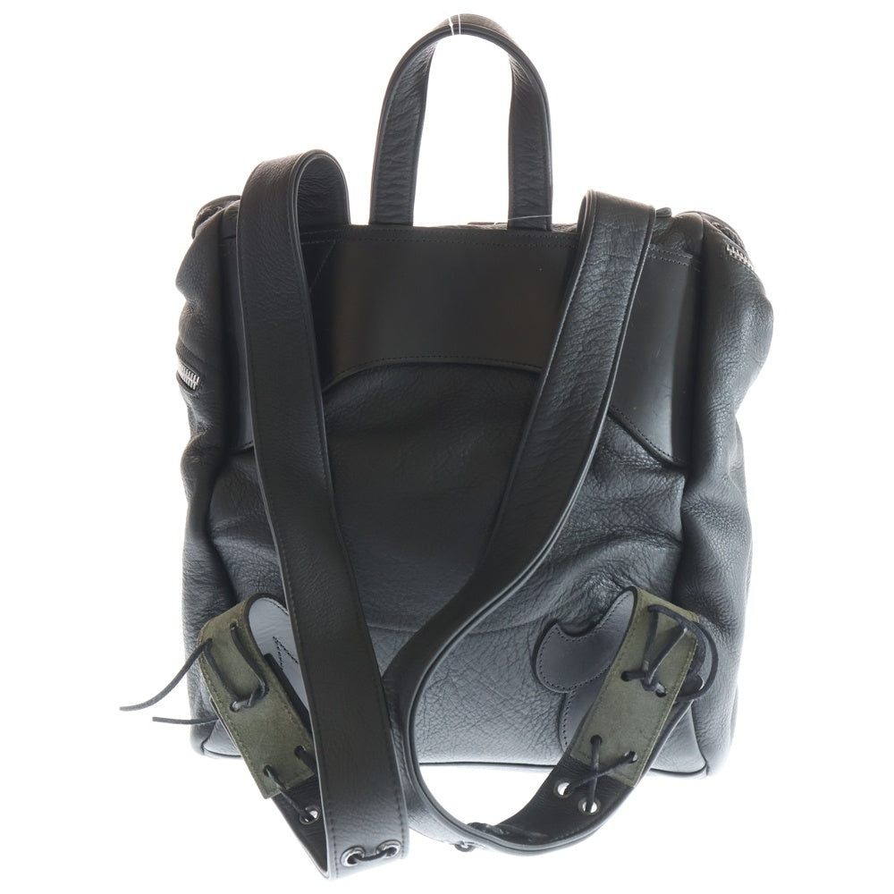 CHROME HEARTS(クロムハーツ) BACKPACK-L BSフレア装飾 レザー ラージ バックパック リュックサック ブラック/シルバー