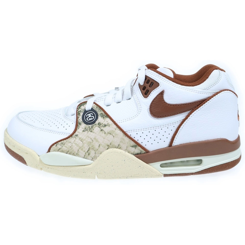 NIKE(ナイキ) ×AIR FLIGHT 89 LOW SP WHITE AND PECAN ステューシー エアーフライト89 ローカットスニーカー ホワイト/ブラウン US12/30cm FD6475-100
