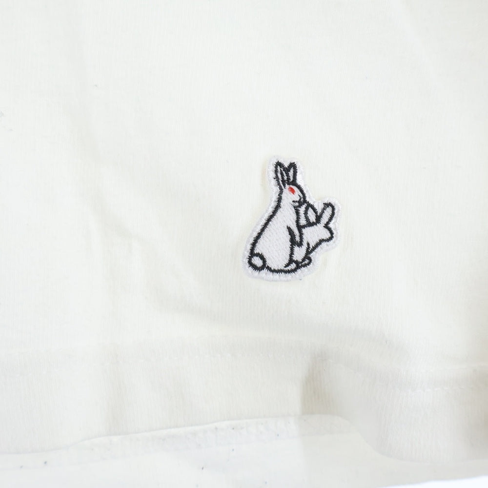 FR2(エフアールツー) バニー刺繍 クルーネック 半袖Tシャツカットソー ホワイト