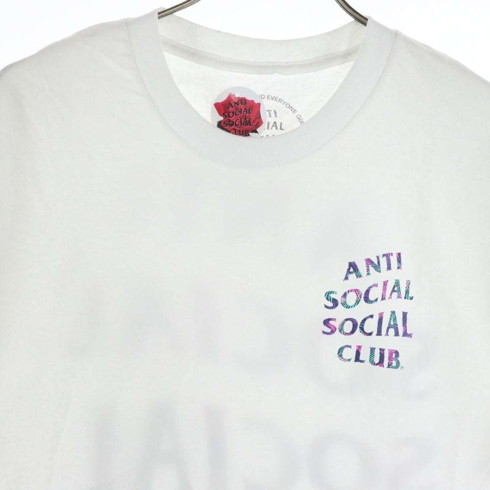 ANTI SOCIAL SOCIAL CLUB(アンチソーシャルソーシャルクラブ) ロゴプリント コットン クルーネック 半袖Tシャツ カットソー ホワイト